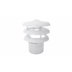 Sombrerete Extraccion/Aire Tuberia 100Mmø Aluminio blanco Alustar Vacuf