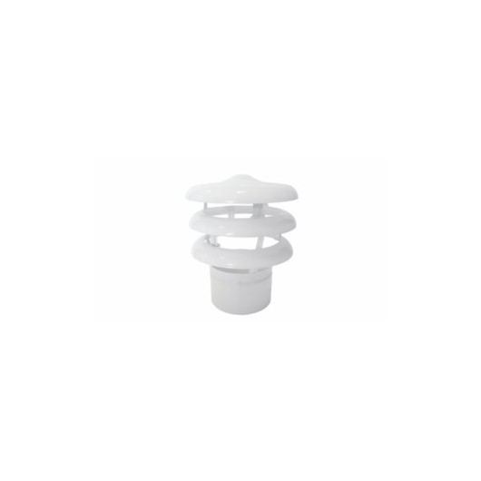 Sombrerete Extraccion/Aire Tuberia 100Mmø Aluminio blanco Alustar Vacuf