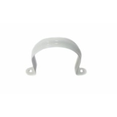 Abrazadera Extraccion Aire Tubo Pvc 125Mm Circular Pared Aluminio Blanco 
