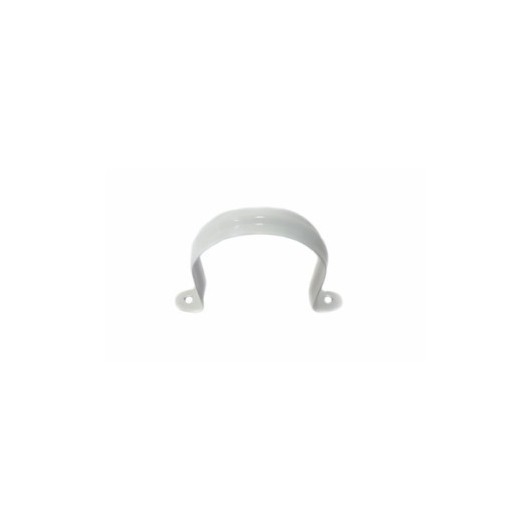 Abrazadera Extraccion Aire Tubo Pvc 125Mm Circular Pared Aluminio Blanco 