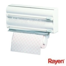 Portarrollo Cocina Triple  Plastico  Blanco Rayen