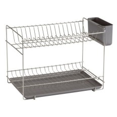 Escurreplatos Cocina Sobremesa Doble 18 Platos Inox Sauvic