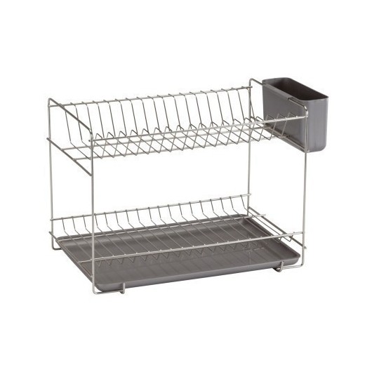 Escurreplatos Cocina Sobremesa Doble 18 Platos Inox Sauvic