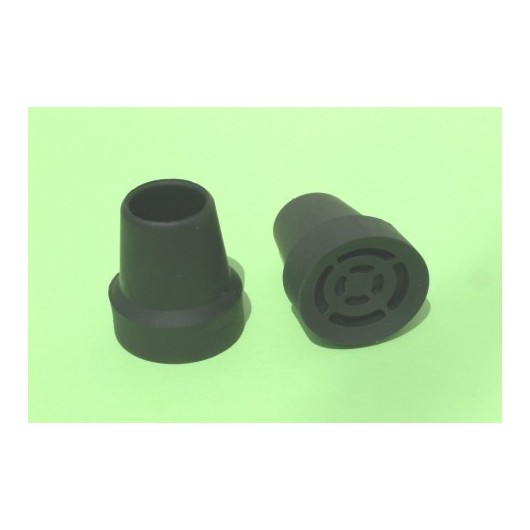 Contera Baston Plastico Negra 22 Mm.13522