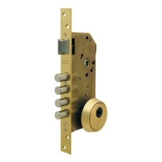 Cerradura Seguridad Madera Embutir 60Mm R200B666L Laton 1Punto Tesa