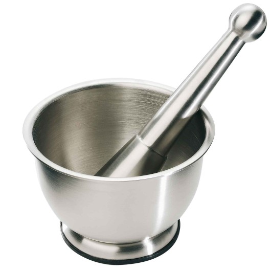 Mortero Cocina Con Mano 12Cm Inox 